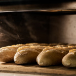Baguettes in the oven
