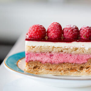 Raspberry Ballet layer cake