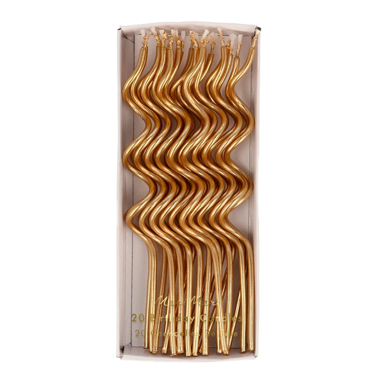 Gold Swirly Candles