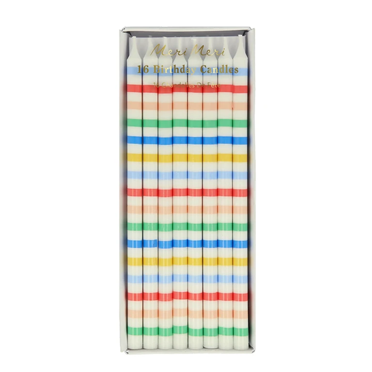 Multi Stripe Candles