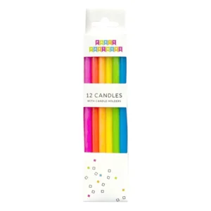 Neon Rainbow Candles