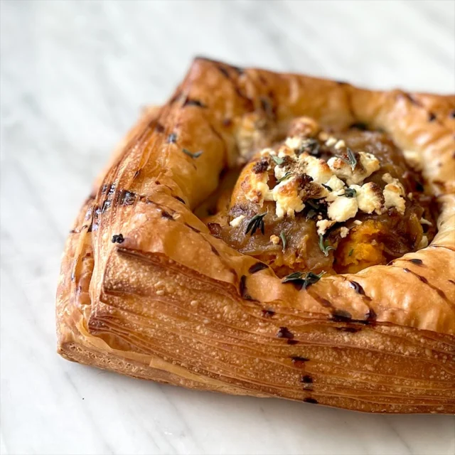 This beauty will chase away any sadness brought on by the end of summer. It is quintessential “Fall in a Pastry”.

The Butternut Squash Croissant is the newest addition to our veggie/savory line-up. Nested in a flakey croissant you’ll find a chunky roasted butternut smash with a “Thanksgiving” vibe...think rosemary, thyme, garlic olive oil, sage, nutmeg and clove, all mixed in with some delicately caramelized onions, a balsamic drizzle then finished with a sprinkle of goat cheese and a skosh of flakey salt.

Try it and let us know what you think! Is it a keeper?

#NewProductAlert #ButternutSquash #FallPastry #SavoryCroissant
