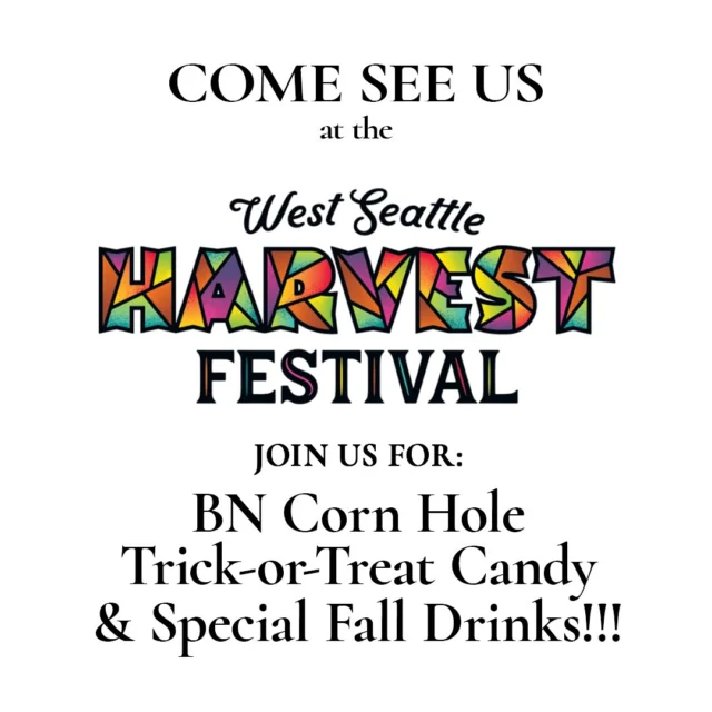 Parking will be a challenge, but it’s worth the effort!!! We’ll have our Bakery Nouveau Corn Hole board set up, lots of your favorite bakery treats, and candy for the kids from 11:00-2:00. 

We have 2 Harvest Fest Drink specials:
Carrot Cake Cold Brew
Apple- Cranberry Italian Soda

#harvestfestival #wsjunction
