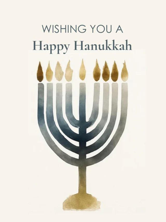 The Festival of Lights begins tonight, welcoming a season of hope, light, and togetherness. May these eight nights bring warmth to your home, joy to your heart, and peace to all who gather around.

Happy Hanukkah!