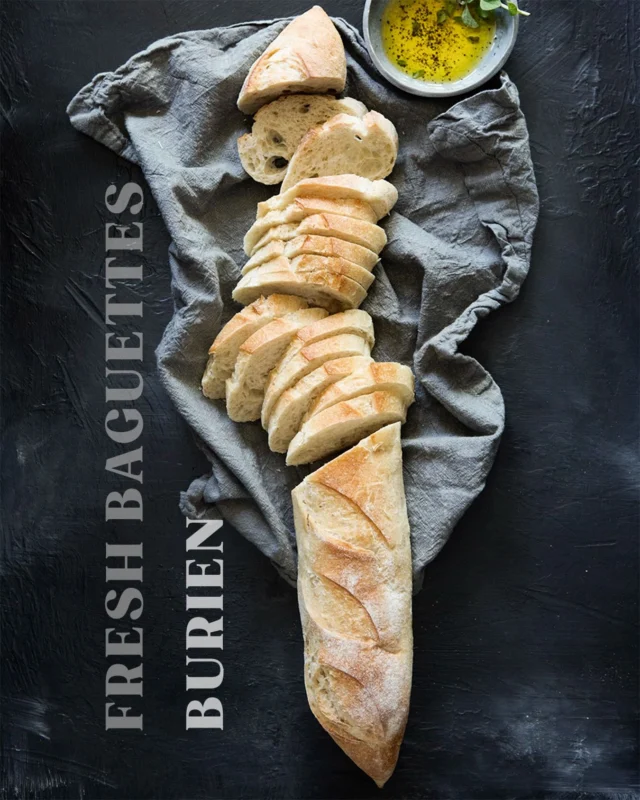 The baguettes are warm and waiting. 🥖
Fresh from the oven in our Burien shop until we close at 5pm.

A crisp, golden crust giving way to a tender, open crumb, waiting for good butter, ripe cheese, and a quiet evening at home.