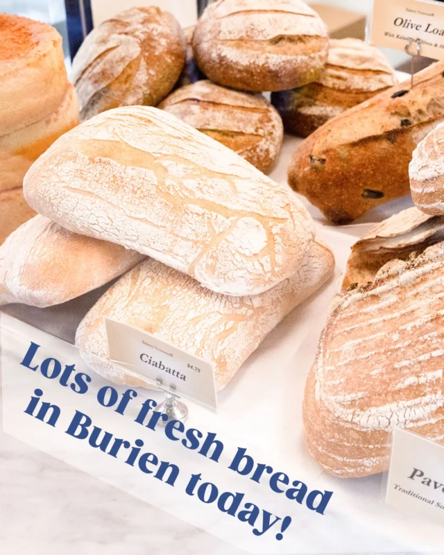 Burien still has lots of fresh, fresh bread and pastries...

Loaves of challah, sourdough, Colomba di Pasqua, hot cross, pretzels, and pastries!