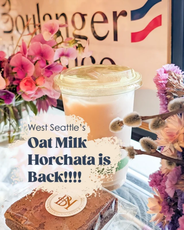 After much waiting and inquiry, we’re delighted to report that West Seattle is serving their beloved Oat Milk Horchata again!

They’re open today until 4:00 if the craving gets the best of you!

Enjoy!

#WestSeattleHorchata #OatMilk